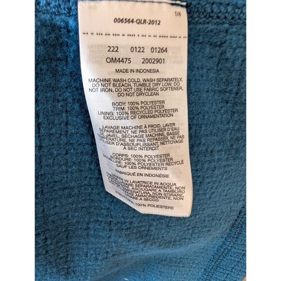 Mountain Hardwear Summit Grid Fleece Jacket Mens Small Blue Cozy Logo Half Zip - Picture 4 of 4